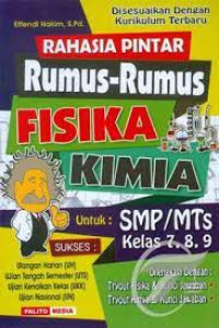 Image of SMP/MTS KL 7 8 9 rahasia pintar rumus- rumus fisika kimia